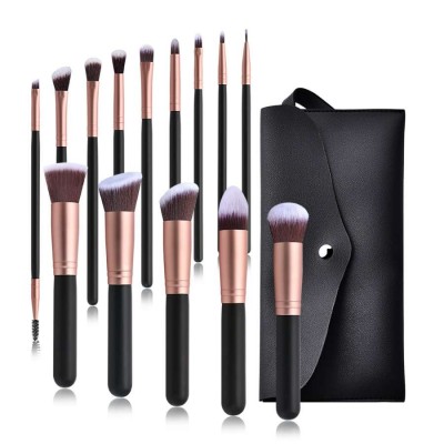 Wholesale Rose Gold Professional Foundation Eye Packaging Make Up Brushes Set